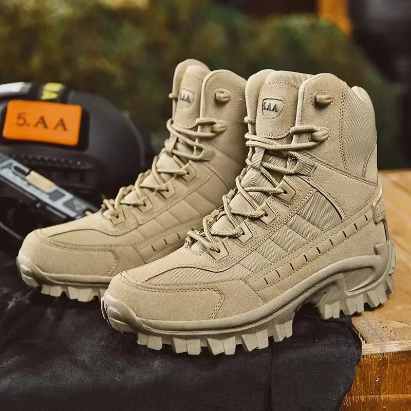Men's Desert Combat and Tactical Boots – Durable Outdoor, Hiking, and Work Safety Footwear