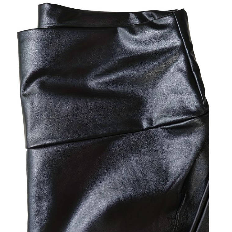 Black High Waisted Leather Leggings