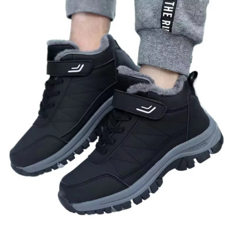 Waterproof Velvet Winter Boots for Men — Warm Outdoor Snow & Trekking Shoes