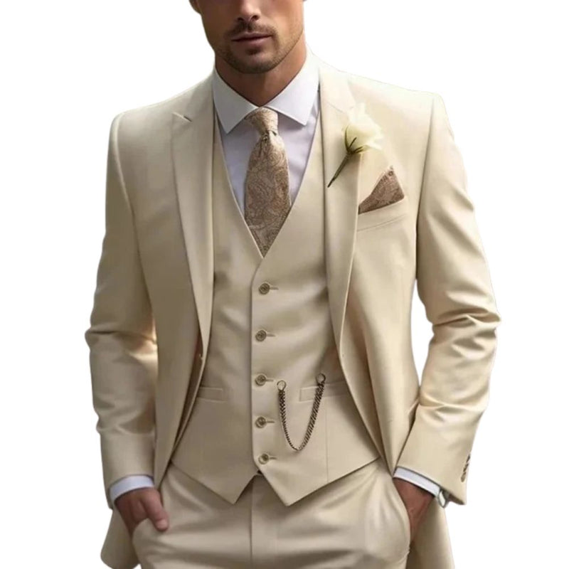 Slim Fit Men's Three Piece Formal Suit