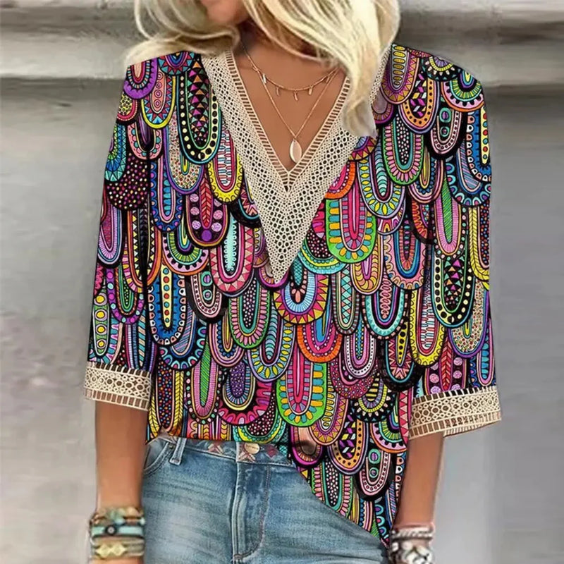 Blandina Summer Chiffon Blouse lifestyle