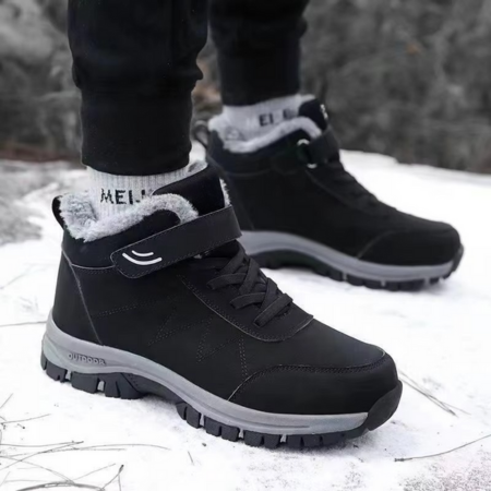 Waterproof Velvet Winter Boots for Men — Warm Outdoor Snow & Trekking Shoes