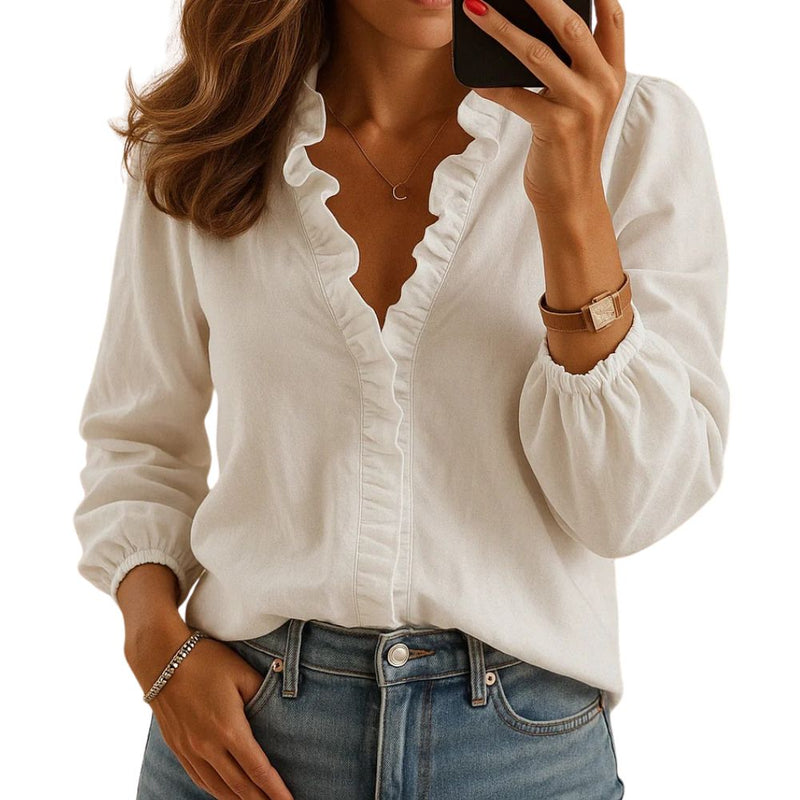 Elegant Ruched Blouse for Women