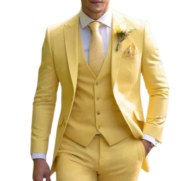 Slim Fit Men's Three Piece Formal Suit