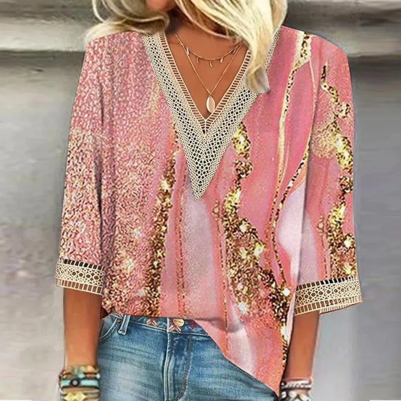 Blandina Summer Chiffon Blouse detail