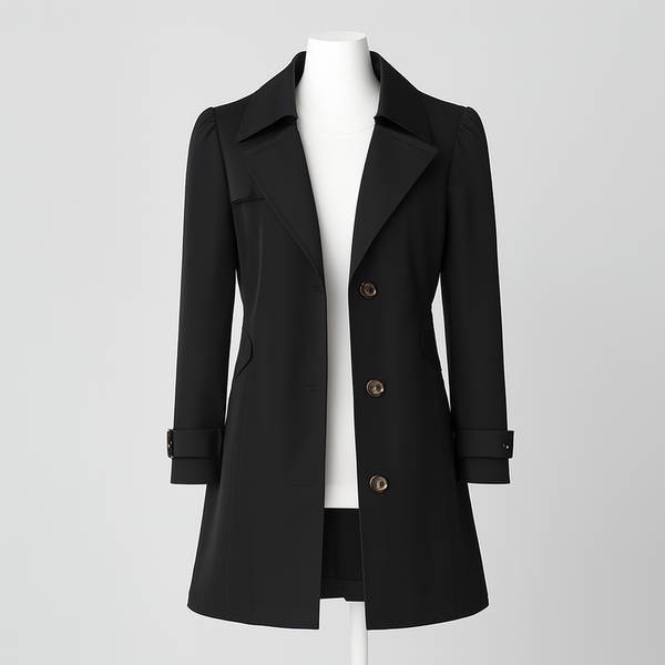 2025 Women’s Mid-Length Double-Breasted Trench Coat for Spring and Fall