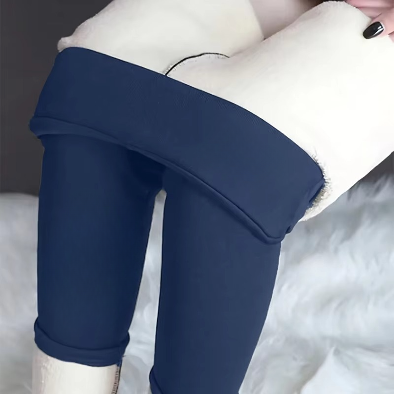 Women's High Waisted Sherpa Fleece Lined Thermal Leggings with Tummy Control for Winter Running and Cold Weather Wear