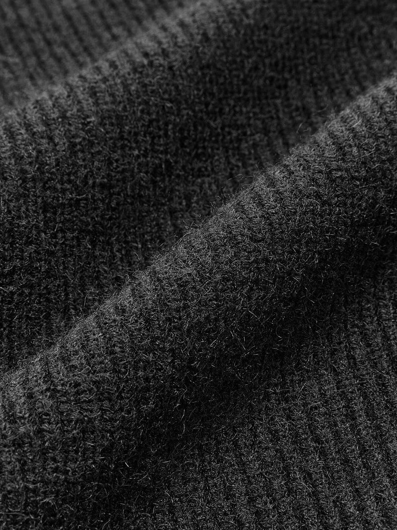 Patchwork V-neck Button Sweater
