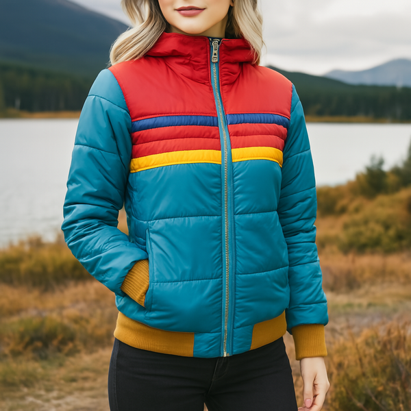 Women's Spring Cotton Jacket with Hood and Zipper – Warm, Lightweight, Casual Parka