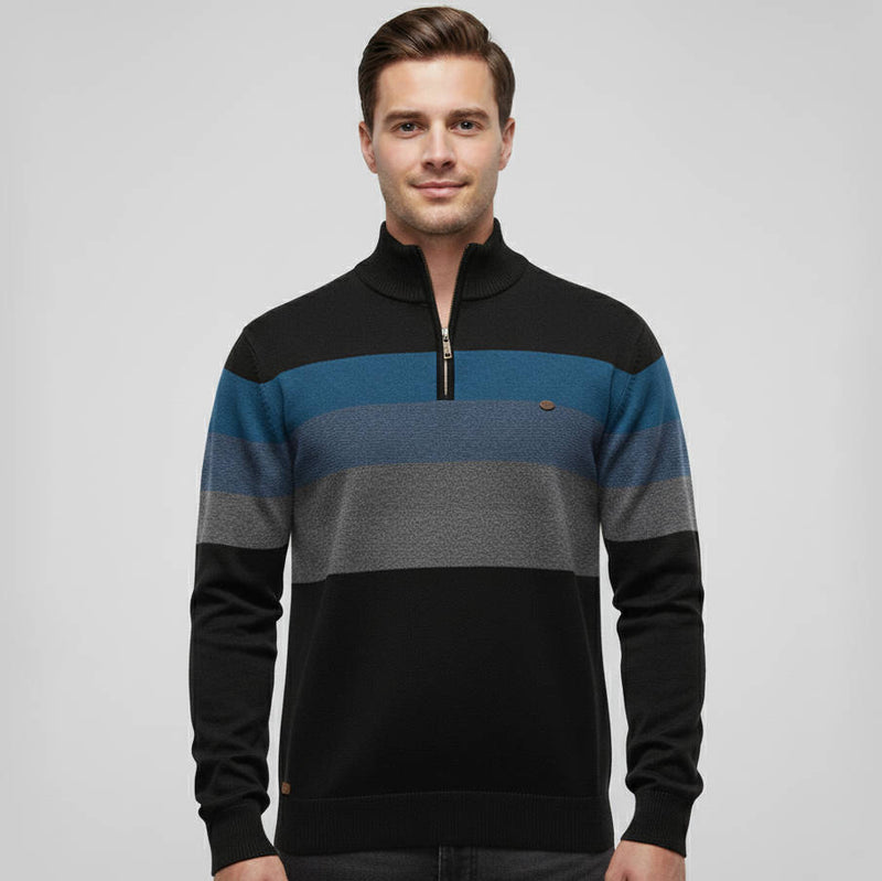 Quarter Zip Up Turtleneck Sweater Men's