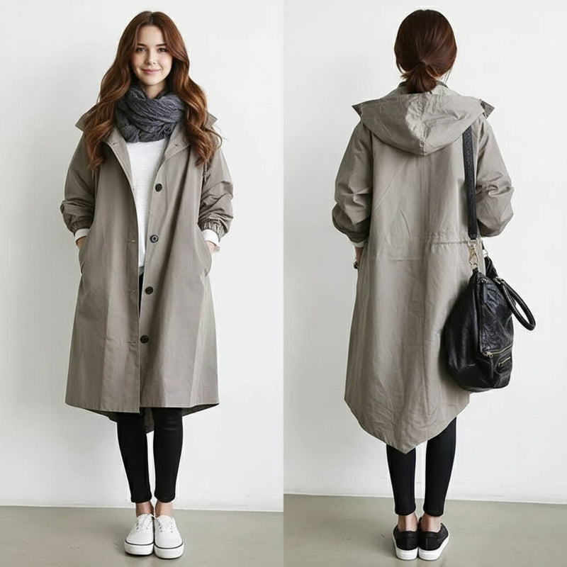 Oversized Women's Waterproof Trench Coat