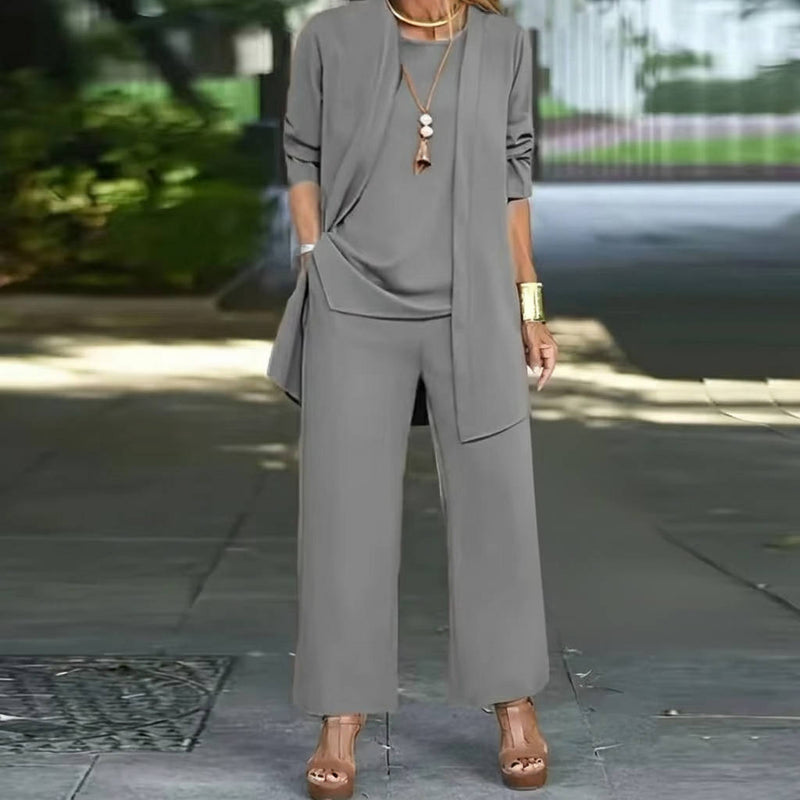 3 Piece Women's Pantsuit Elegant & Versatile Ensemble