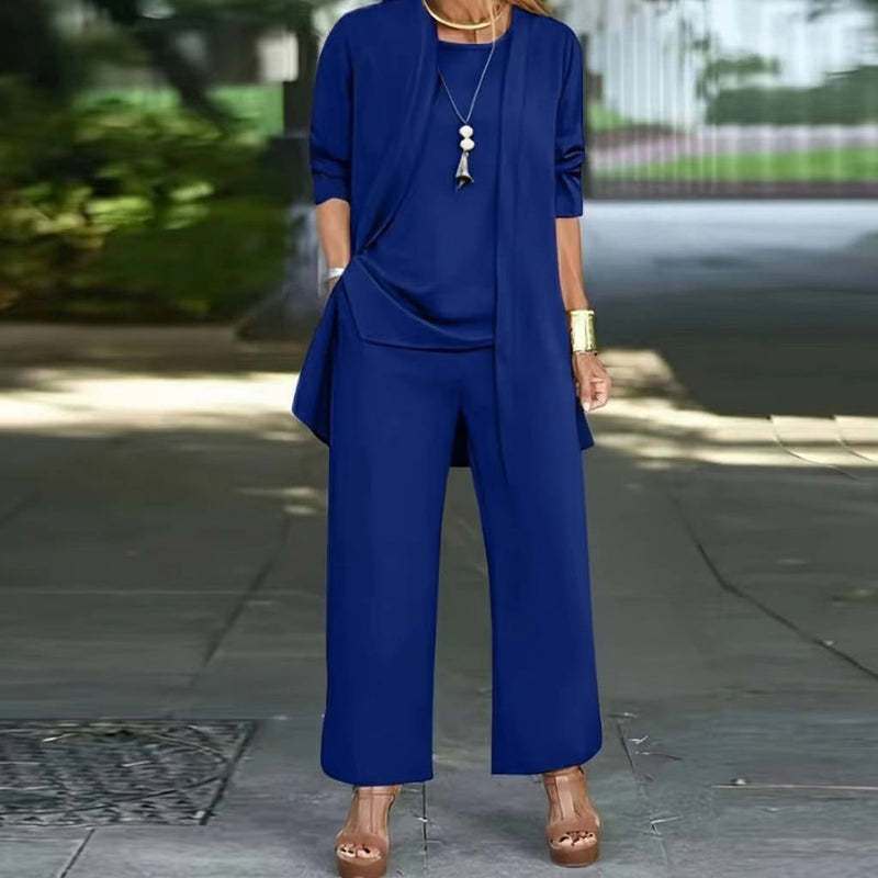 3 Piece Women's Pantsuit Elegant & Versatile Ensemble
