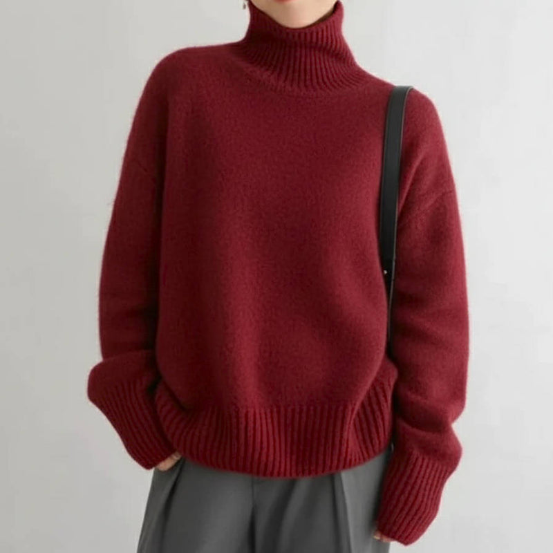 Women's Oversized Cashmere Turtleneck Sweater