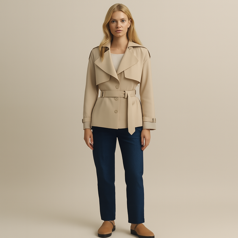 Women's Classic Short Trench Coat
