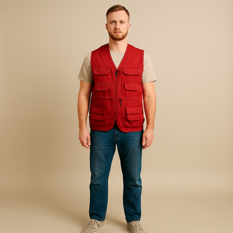 Men's Outdoor Multi Pocket Lightweight Hiking and Fishing Vest