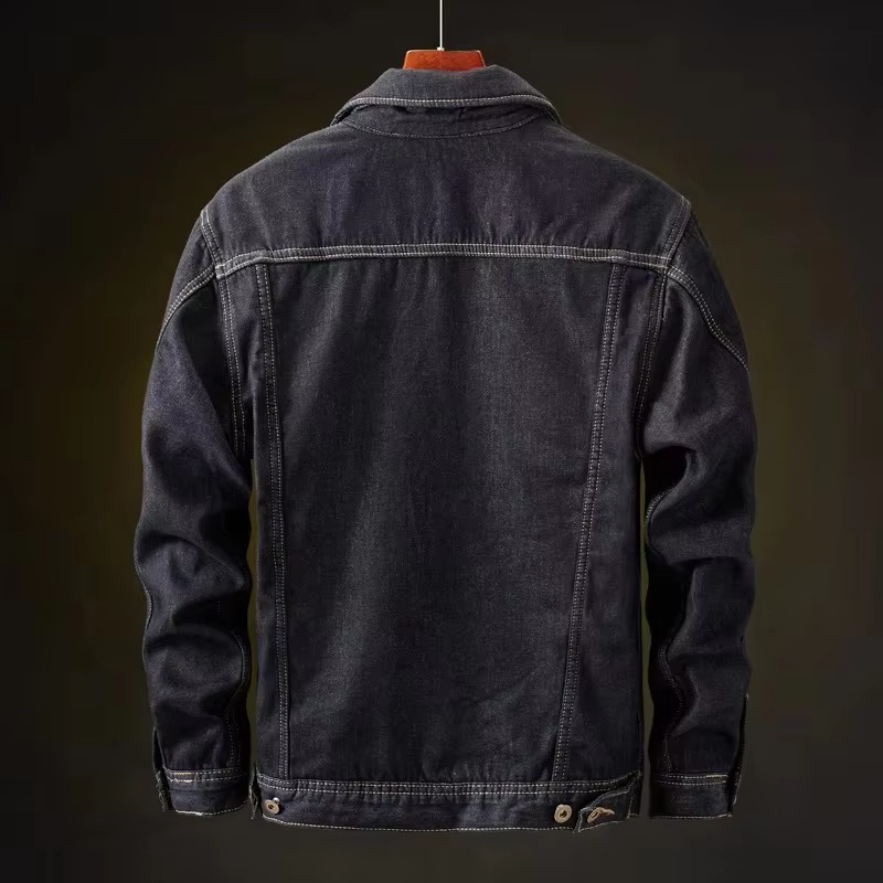 Men's Retro Fleece Lined Denim Jacket