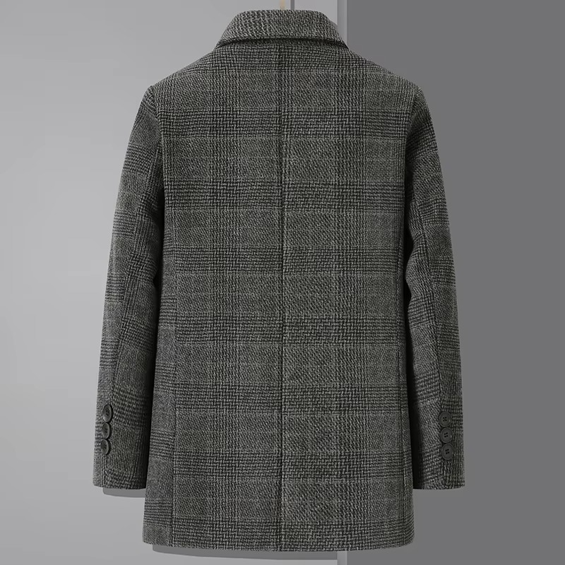 Men's Premium Wool Trench Coat with Detachable Down Liner