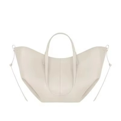 Women's Leather Tote Bag with Winged Design and Large Capacity