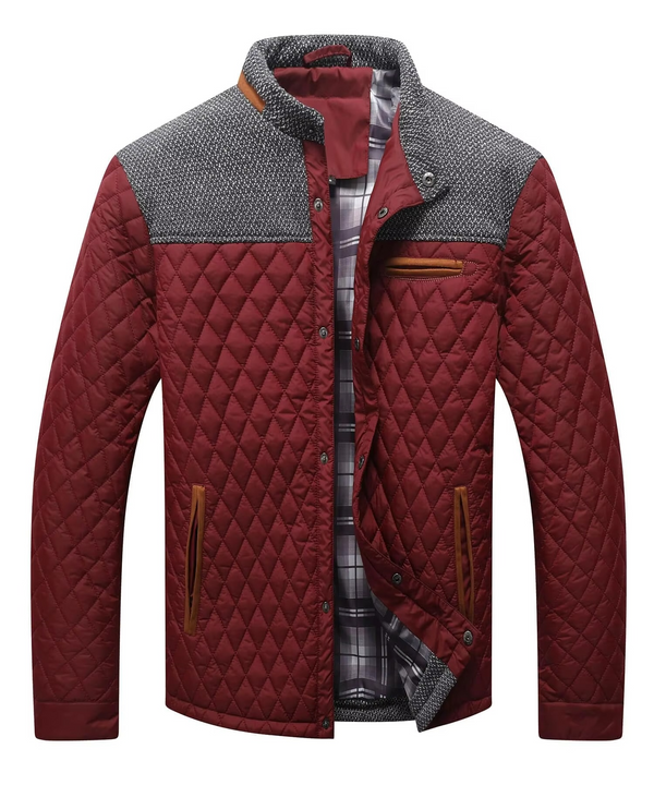 Men's Diamond Quilted Lightweight Bomber Jacket – Casual Down Puffer Overshirt