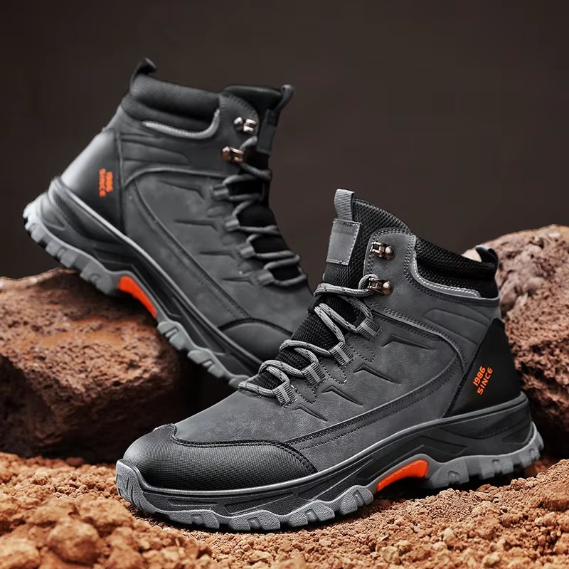 Men's Suede Outdoor Hiking Shoes for Walking and Camping