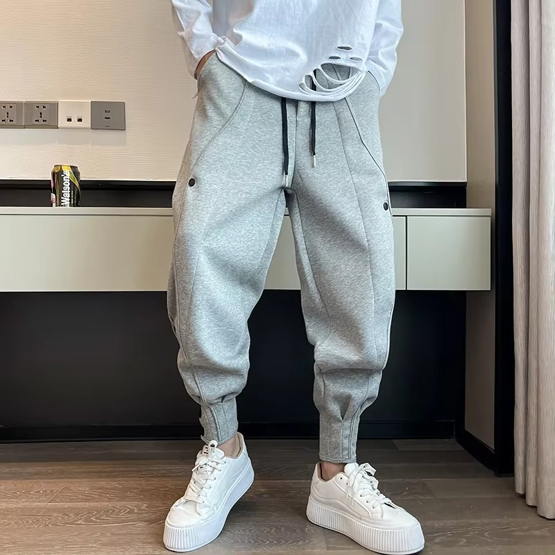 Men's Wide Leg Jogger Pants – Casual Korean Style Sweatpants for Fitness and Everyday Wear