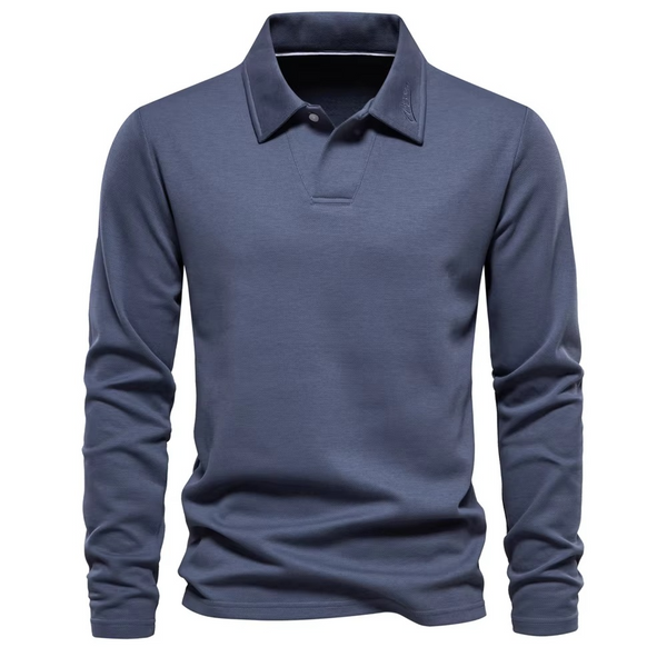 Men's Embroidered Polo Shirt with Turn Down Collar, Casual Luxury Golf Style