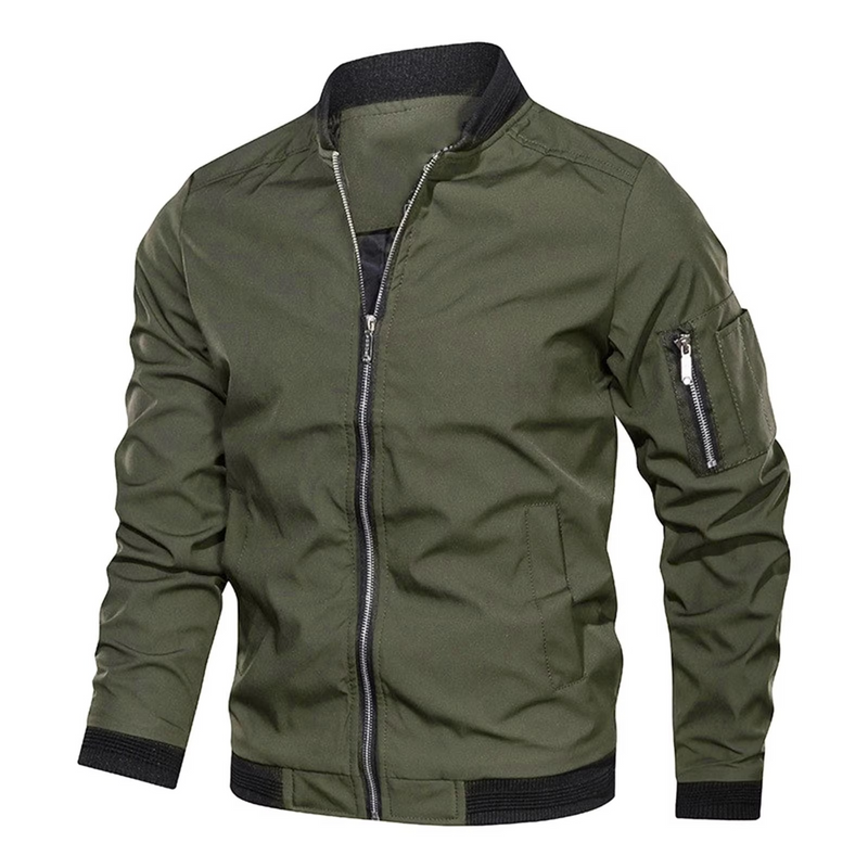 Women's Outdoor Mock Neck Bomber Jacket Zip Up Casual Hiking Coat for Spring and Fall