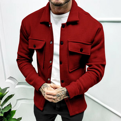 Men's Plush Lapel Slim Fit Casual Jacket — Warm Autumn Winter Outerwear