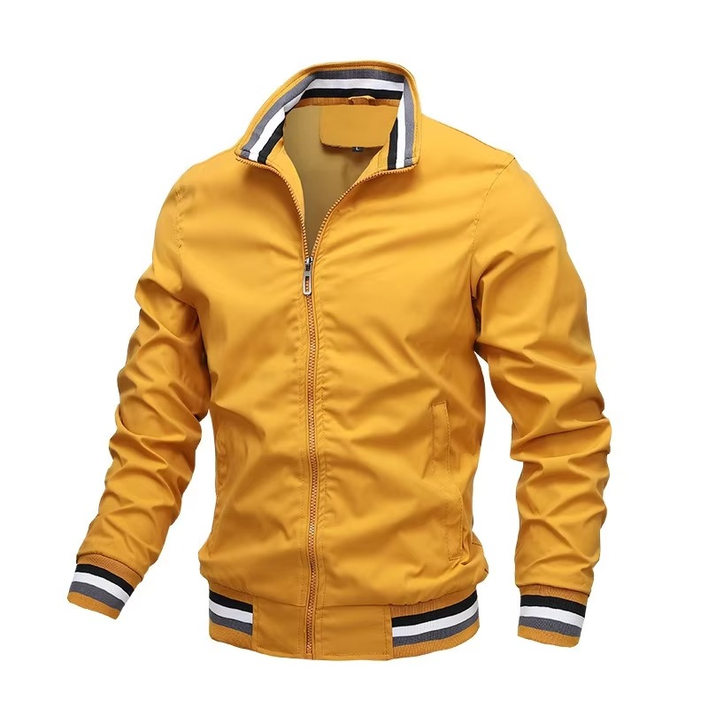 Men's Waterproof Stand Collar Windbreaker Jacket for Autumn and Winter