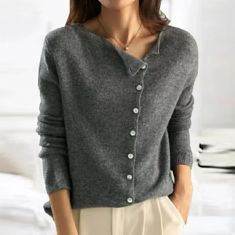 Elegant Button Knit Cardigan Sweater for Women