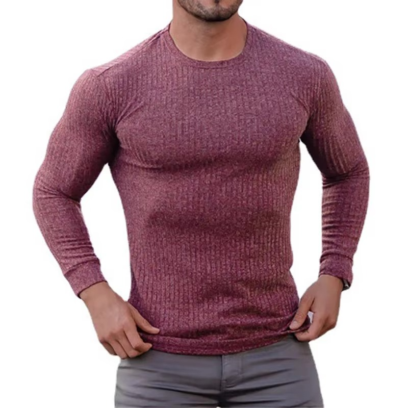 Men's Autumn Quick Dry Knit Long Sleeve Fitness Shirt
