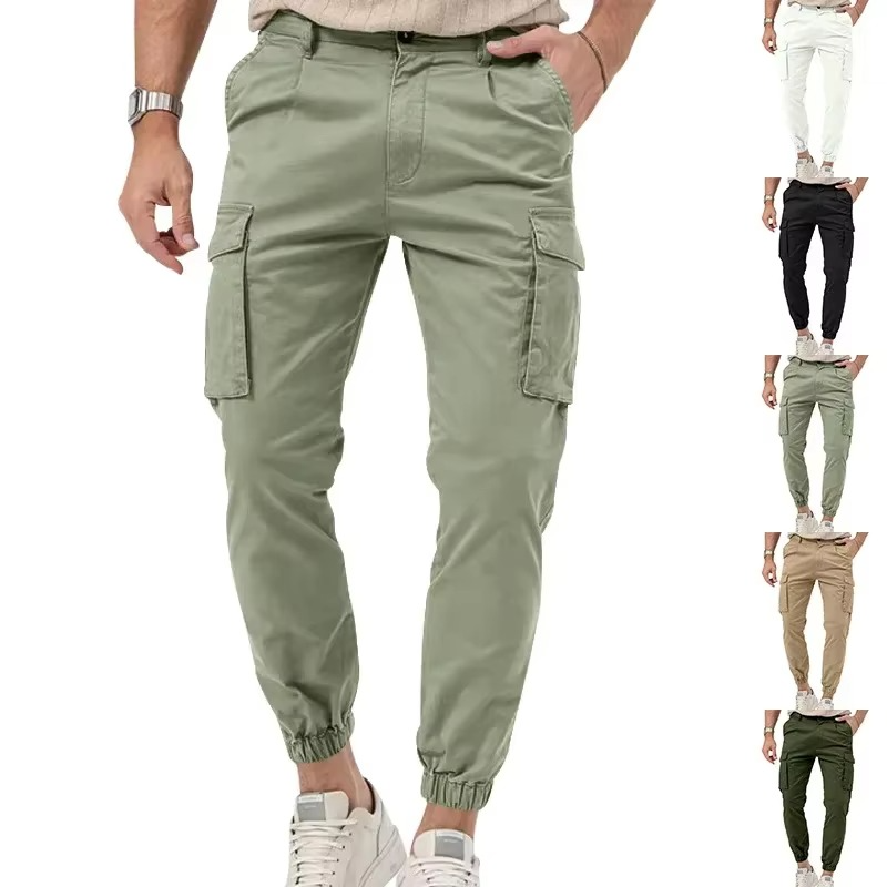 Men's Multi Pocket Cargo Jogger Pants for Outdoor Workouts and Everyday Wear