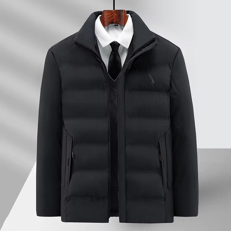 Men's Luxury Fleece Winter Coat for Business and Casual Wear