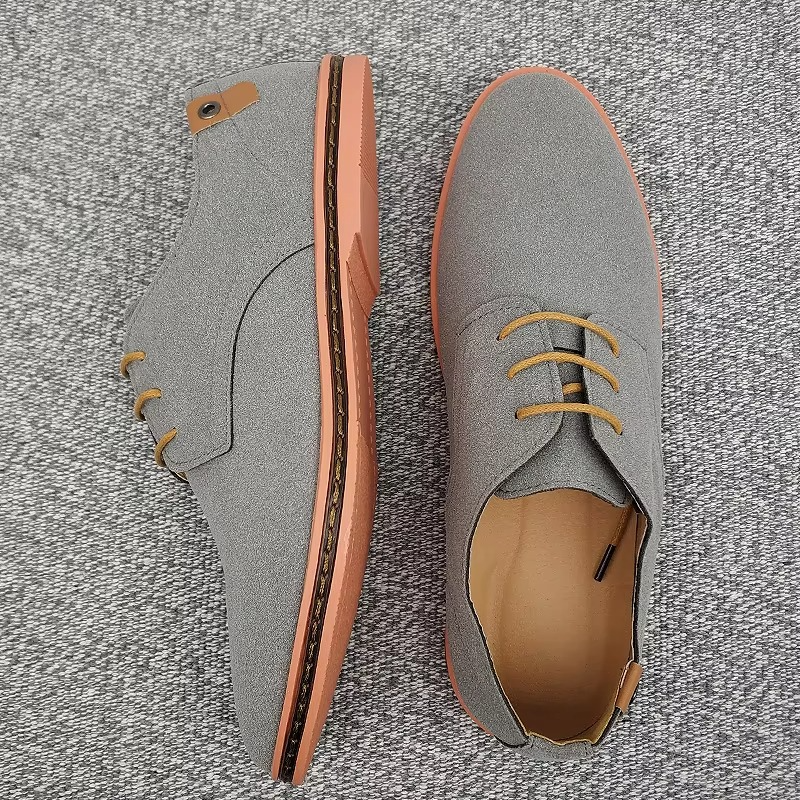 Men's Suede Leather Oxford Casual Dress Sneakers