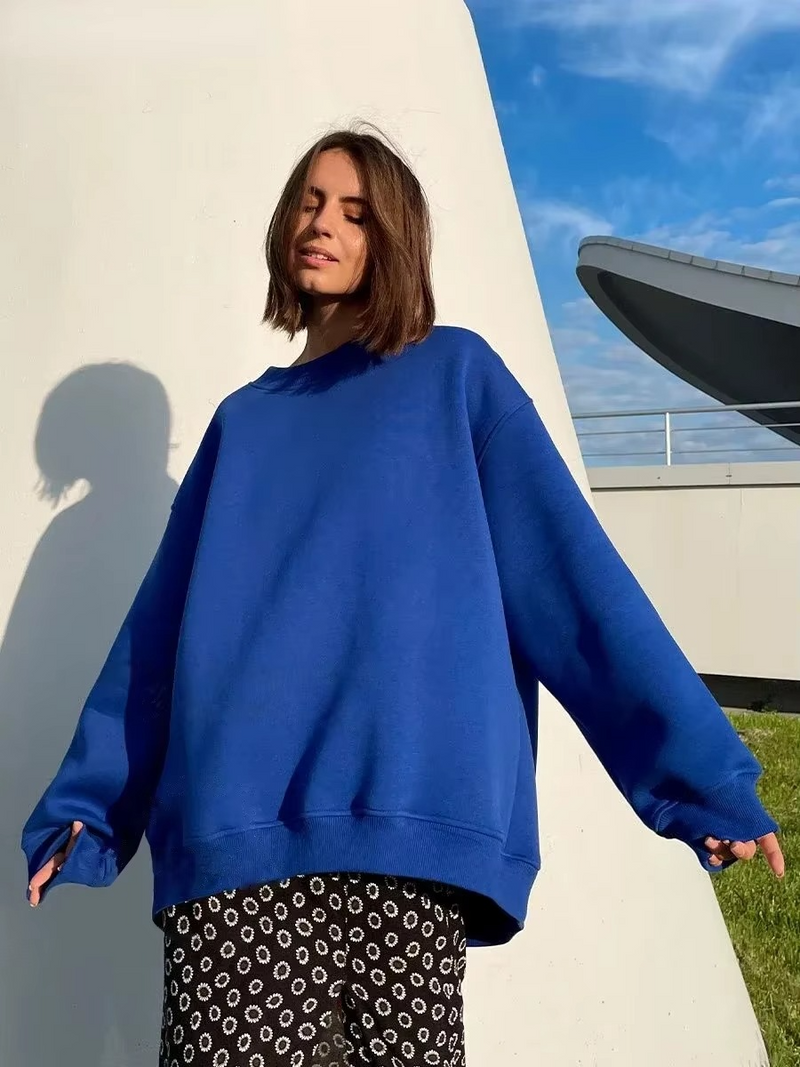 Oversized Fleece Hoodie for Women Warm Loose Fit Pullover Sweatshirt