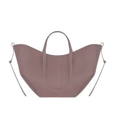 Women's Leather Tote Bag with Winged Design and Large Capacity