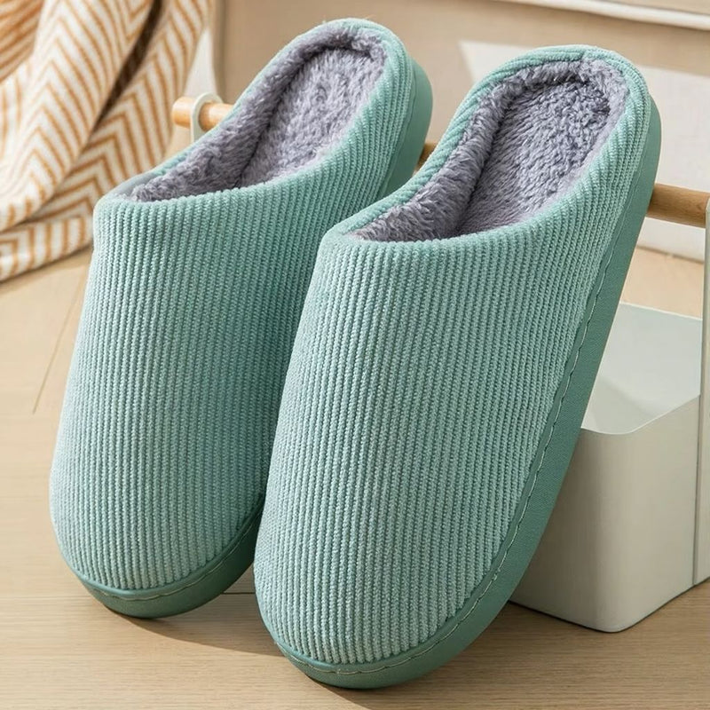 Women's Plush Indoor Winter Slippers with Thick Cushion Sole