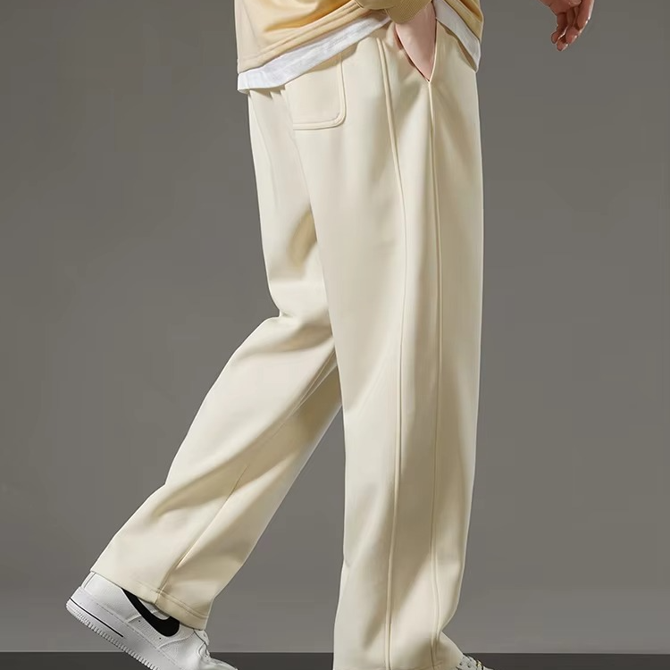 Men’s Wide Leg Cotton Track Pants – Korean Inspired Casual Sweatpants