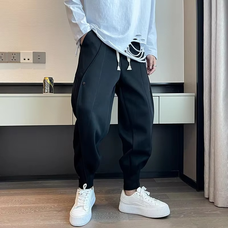 Men's Wide Leg Jogger Pants – Casual Korean Style Sweatpants for Fitness and Everyday Wear