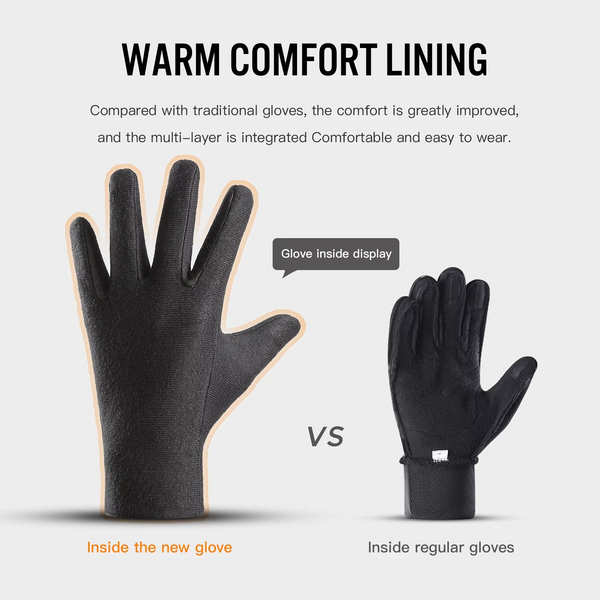 Heated Motorcycle Gloves, Waterproof Rechargeable Winter Thermal Riding Gloves