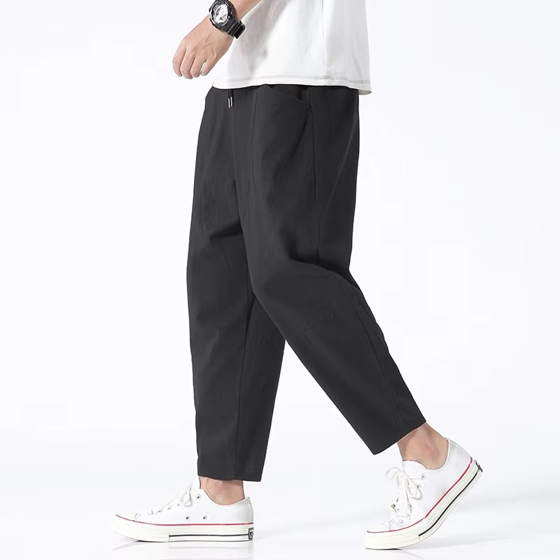 Men's 100% Cotton Ankle Length Casual Pants