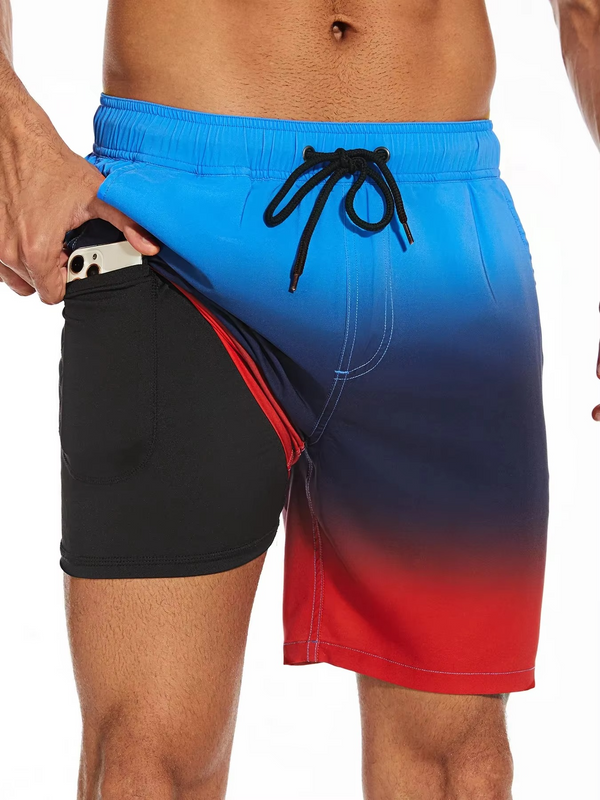Men's Summer Beach Shorts – Lightweight Milk Silk Casual Vacation Wear