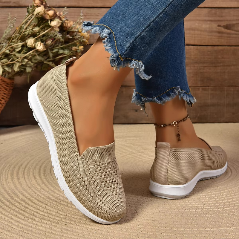 Women's Summer Mesh Slip-On Flats, Lightweight Breathable Comfort Loafers
