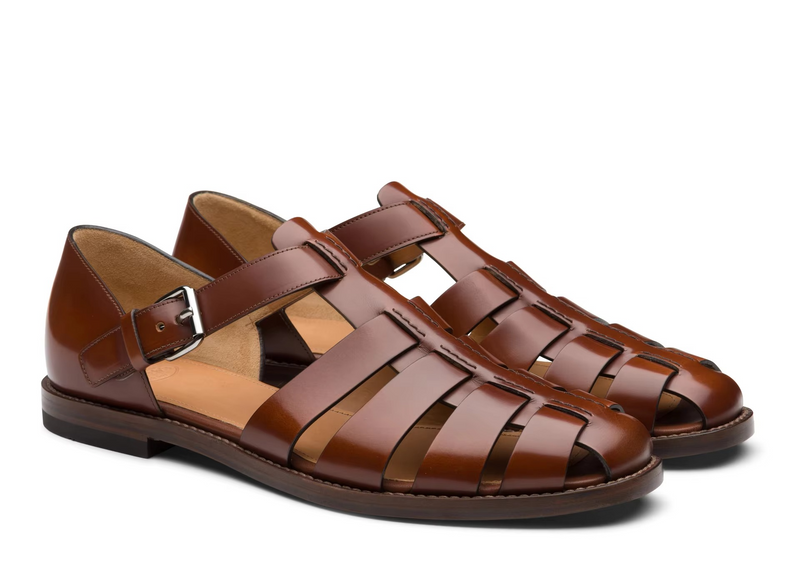 Summer Leather Dress Sandals for Men, Soft Pointed Formal Outdoor Slippers