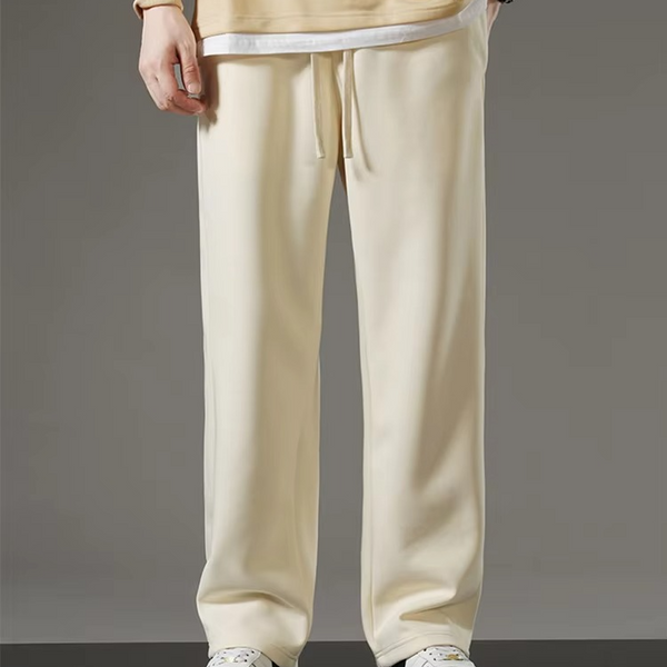Men’s Wide Leg Cotton Track Pants – Korean Inspired Casual Sweatpants