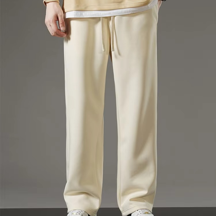 Men’s Wide Leg Cotton Track Pants – Korean Inspired Casual Sweatpants