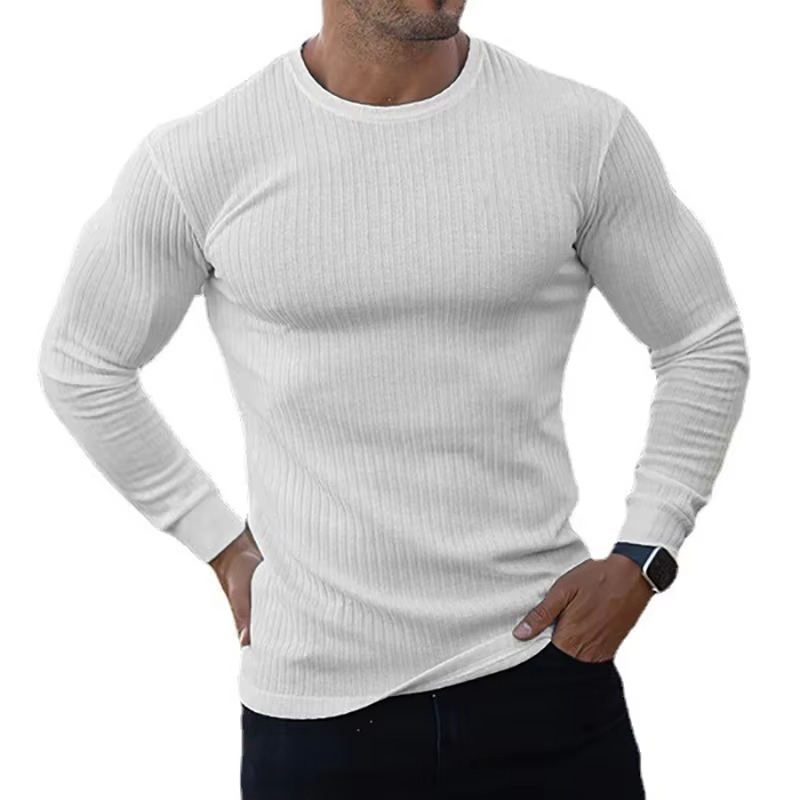 Men's Autumn Quick Dry Knit Long Sleeve Fitness Shirt