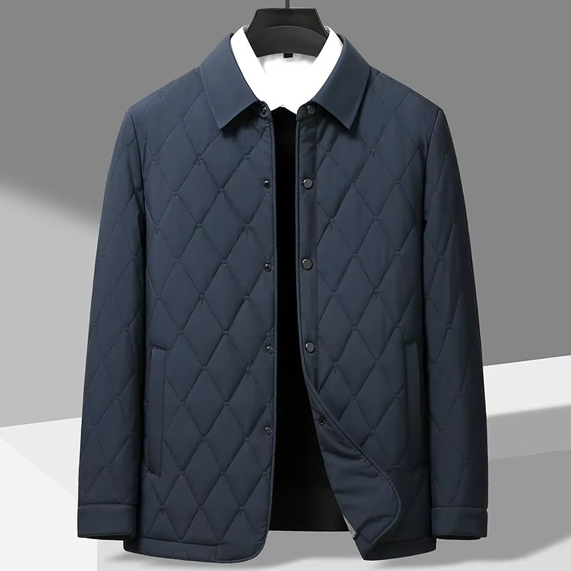 Men's Autumn Winter Mulberry Silk Cotton Jacket — Warm, Refined, and Business Ready
