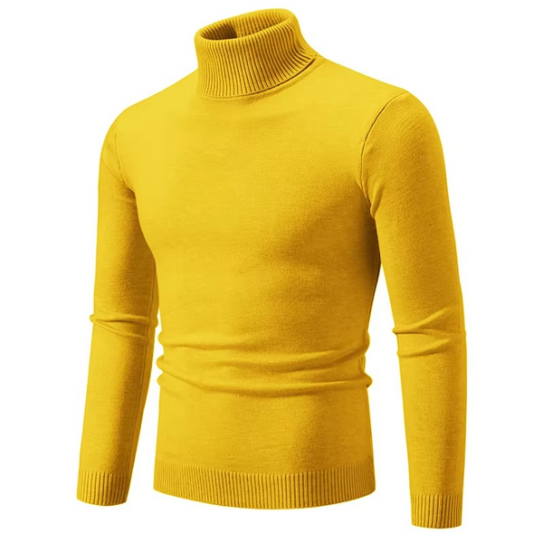 Men’s Thick Knit Winter Turtleneck Sweater, Warm Slim Fit Pullover
